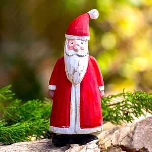 Novica Wooden Country Santa